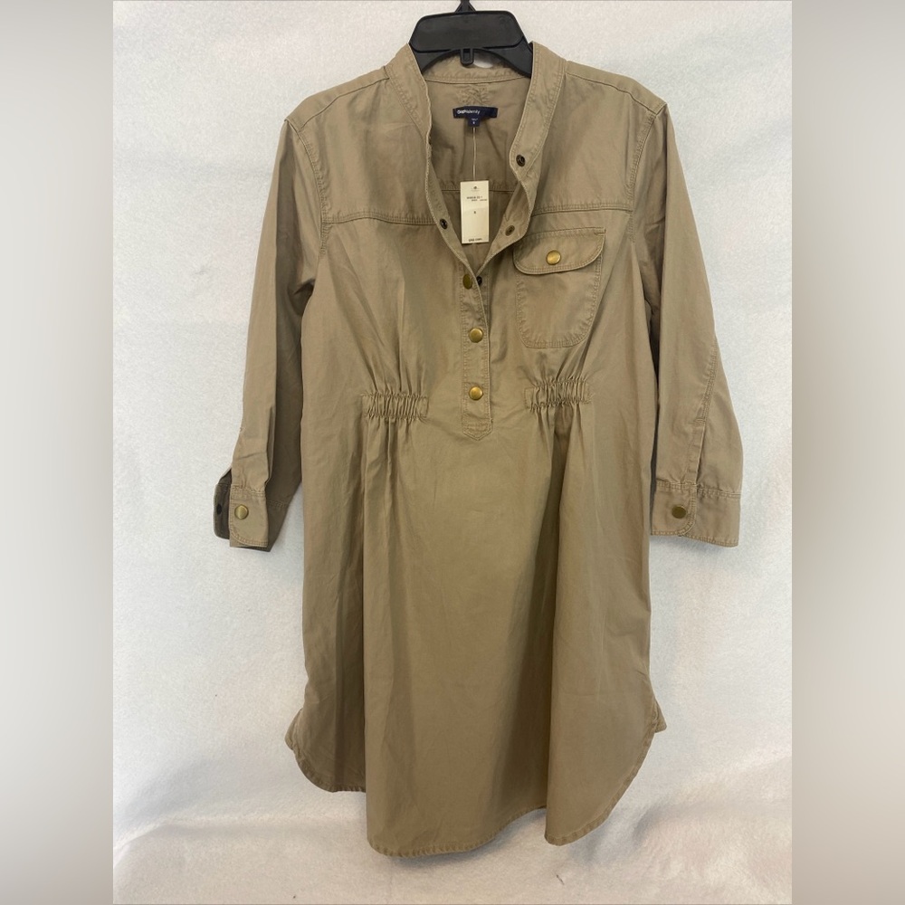 Gap Maternity - Khaki Dress Shirt - Long Sleeve Top SMALL - NEW